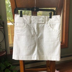 Ann Taylor LOFT White Denim Skirt